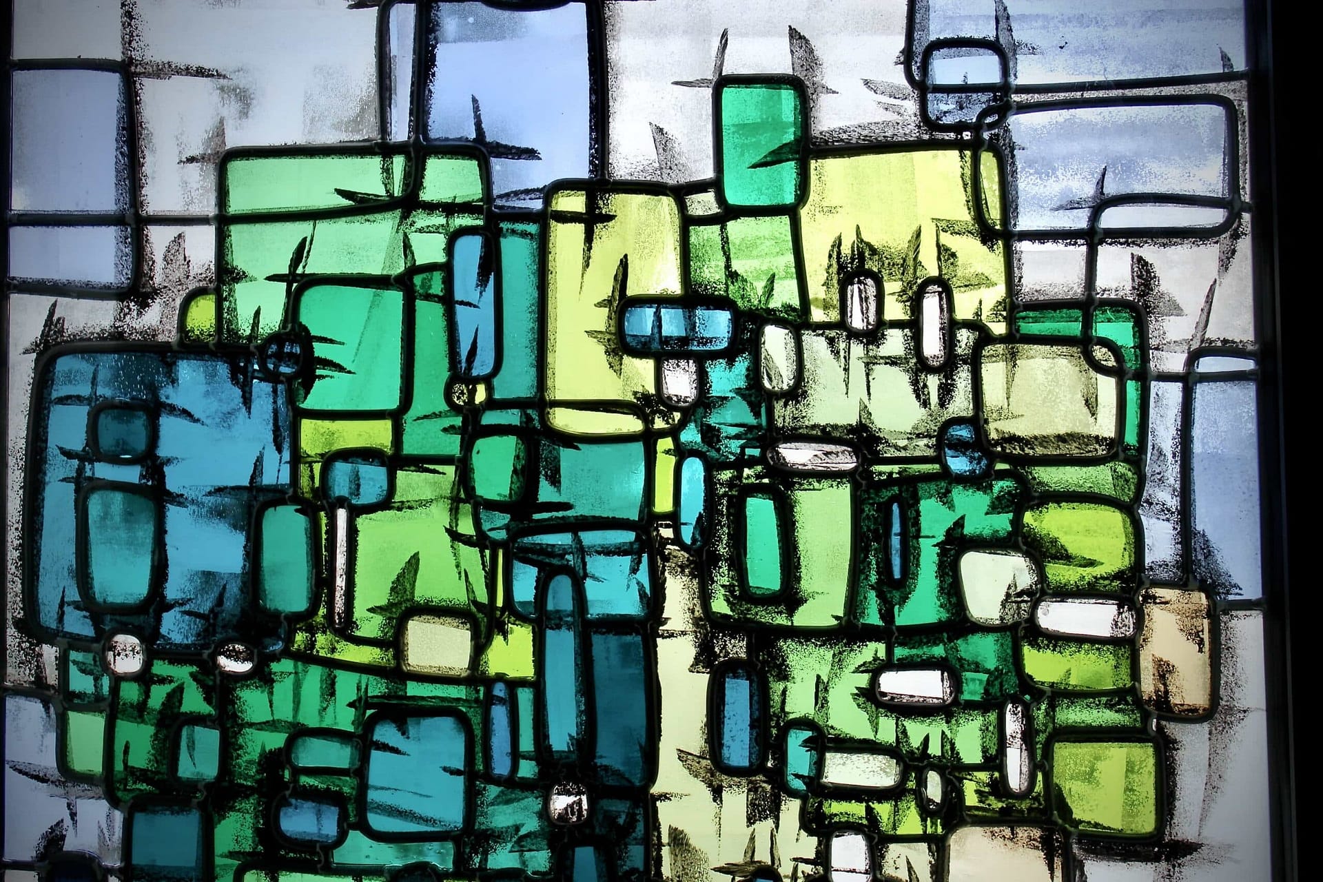 Rectangles verts, bleus et jaunes