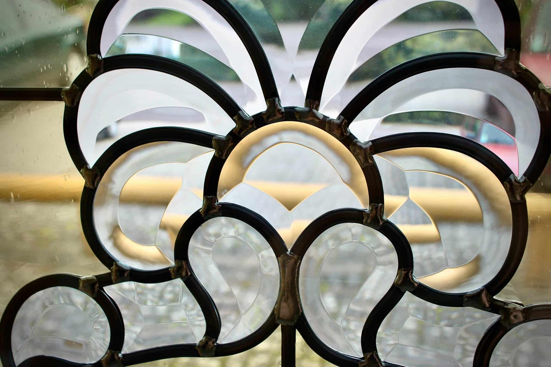 Palmette en verres biseautés