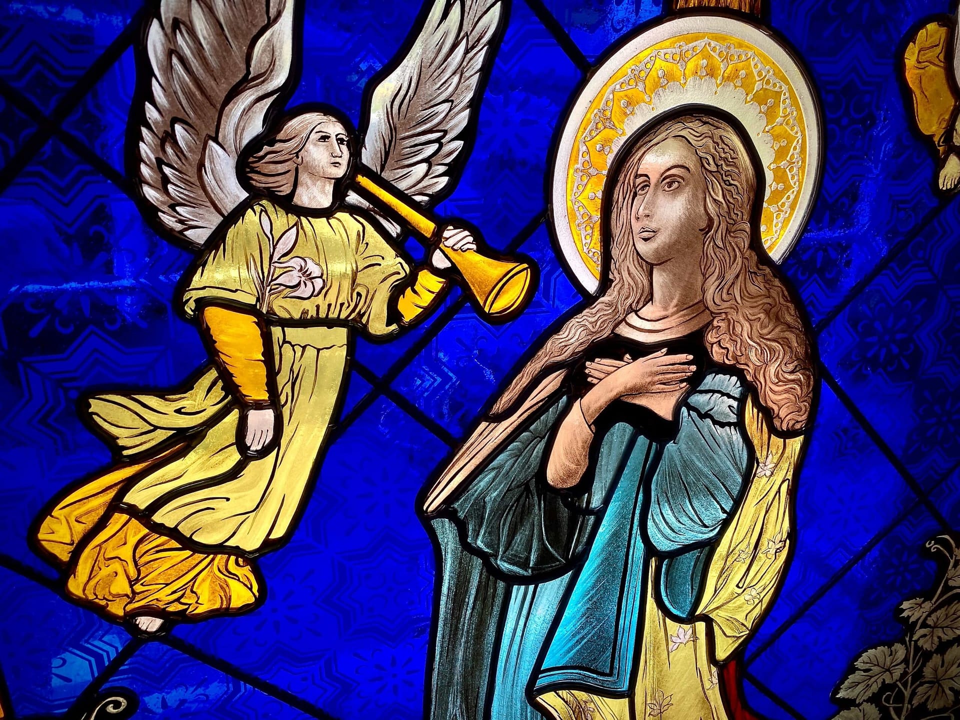 La Vierge et un ange musicien